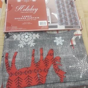 Christmas shower curtain